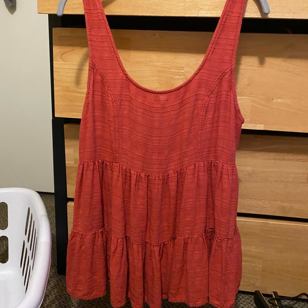 American Eagle AE Babydoll top in coral/salmon BRAND NEW
